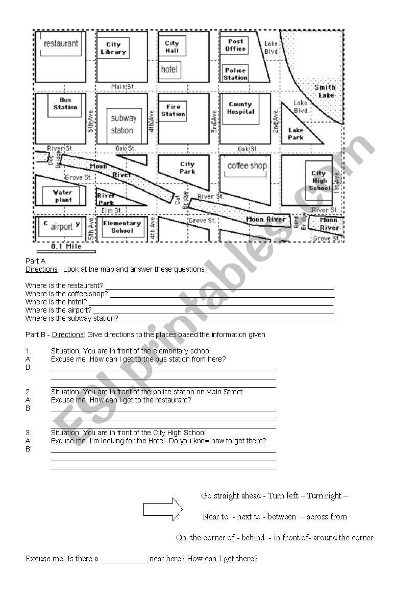 Directions worksheet