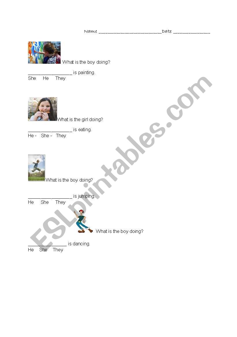 Introducing Personal Pronouns worksheet