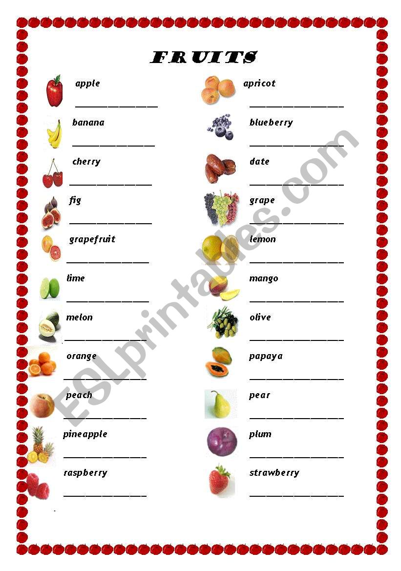 22 fruits to translate into ss language