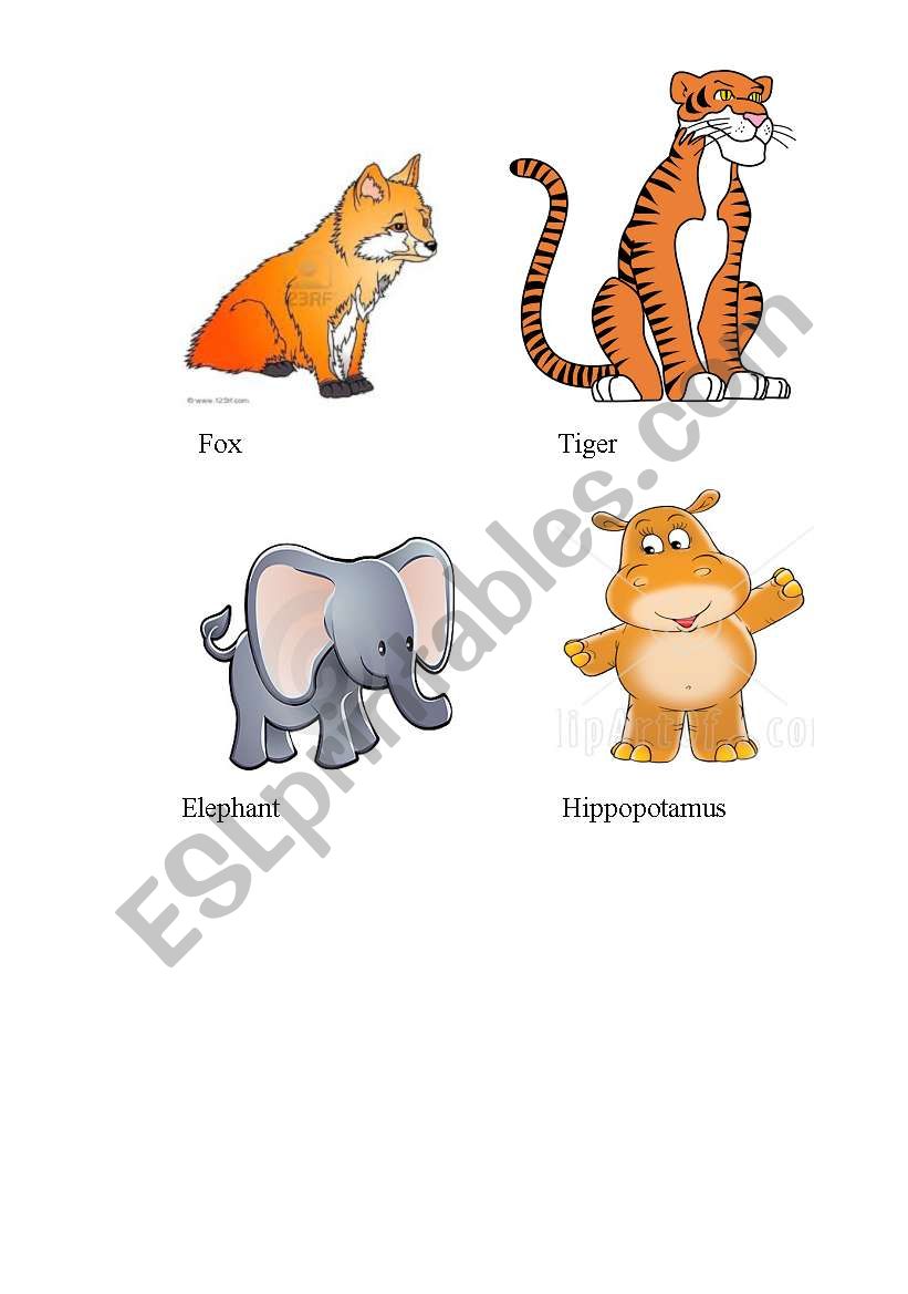 Learning animals worksheet