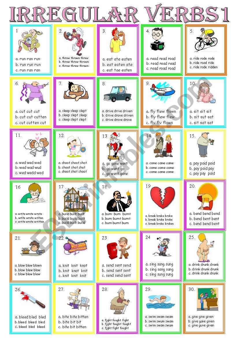 Irregular verbs1 ( multiple choice )