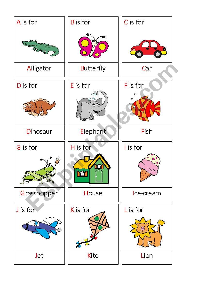Alphabet Card 1 worksheet