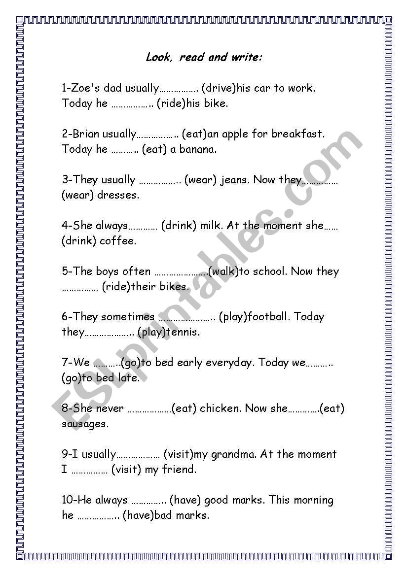 ps & pc worksheet