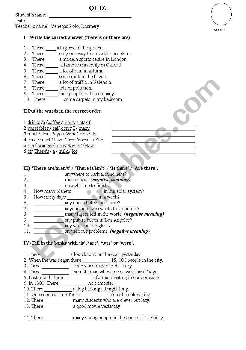 QUIZ FOR BASIC -  worksheet