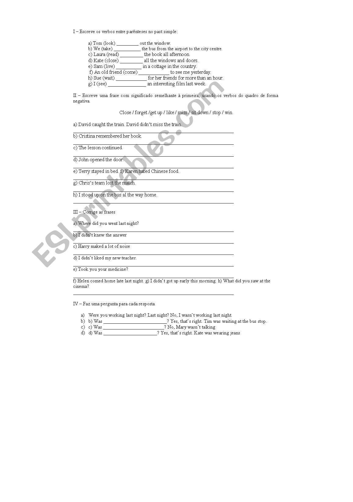 Simple present worksheet