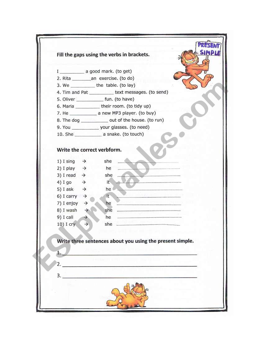 present simple II worksheet