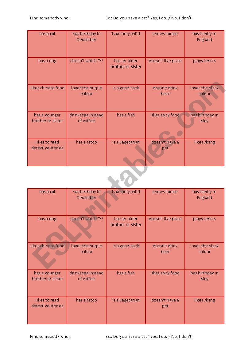 peoples bingo ice-breaker worksheet