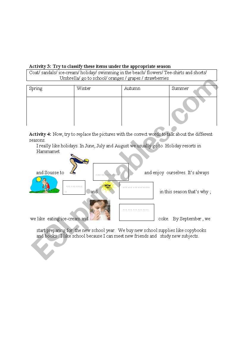 Weather worksheet