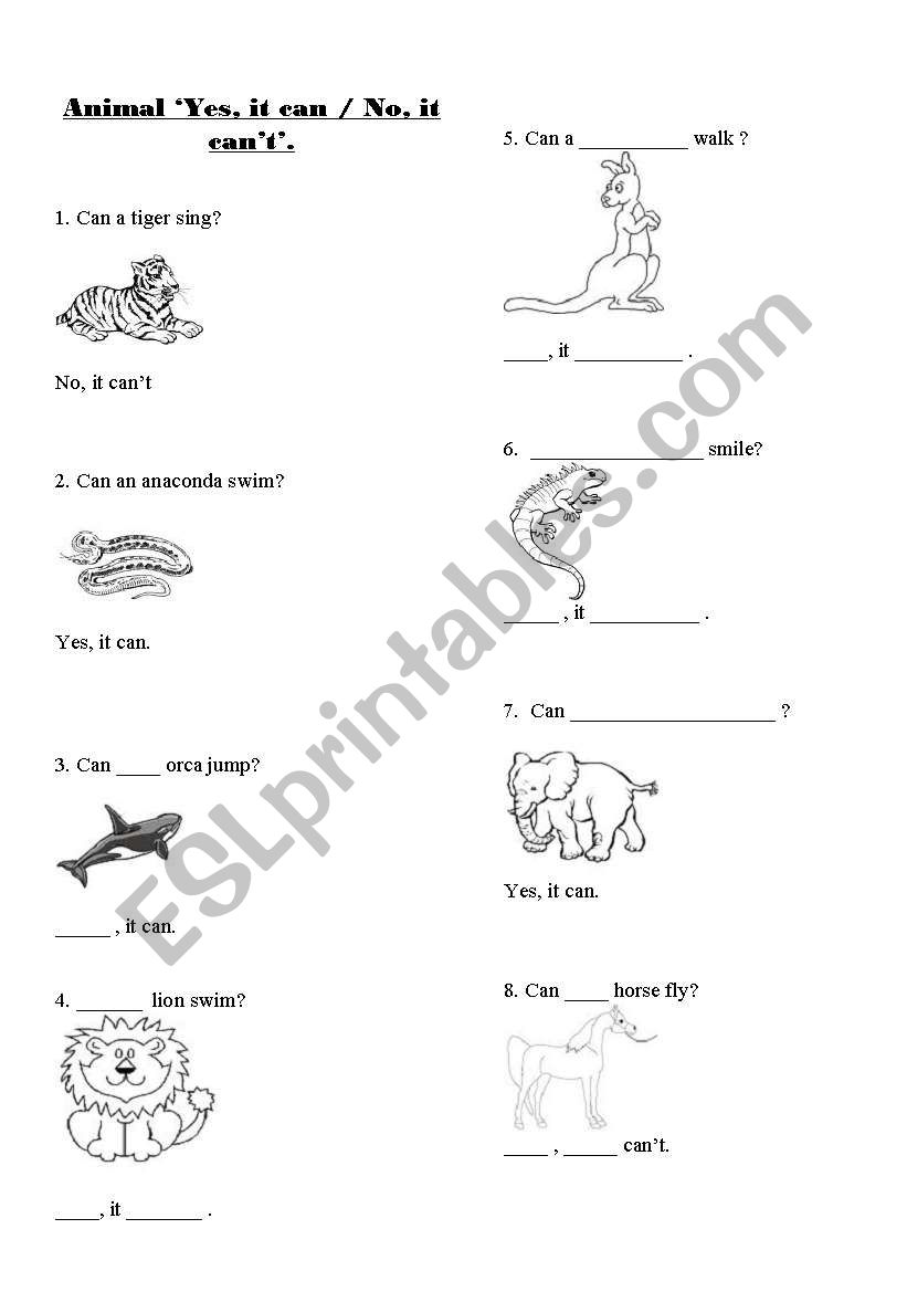 Animals Yes it can / No, it cant