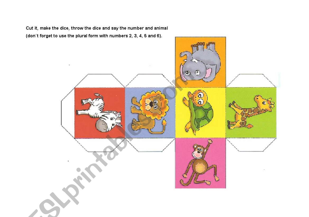 Animals and Numbers worksheet