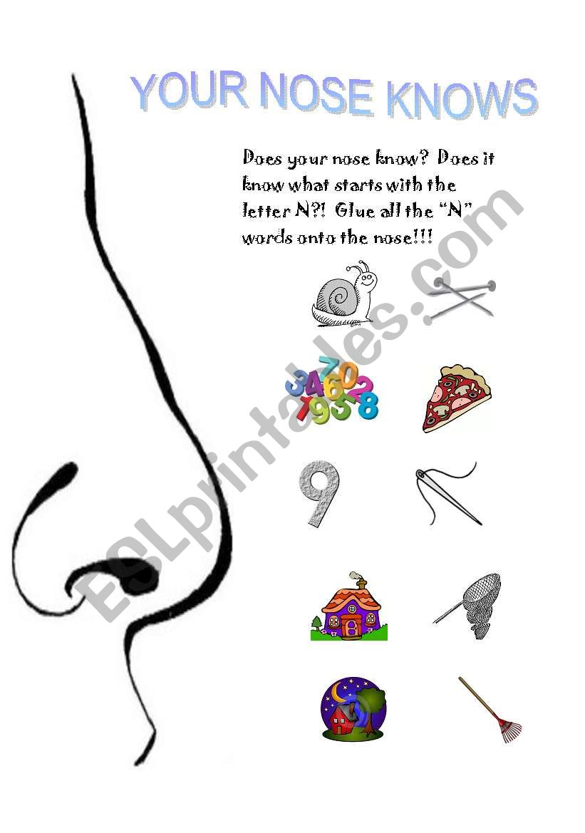 Does Your Nose Know? worksheet