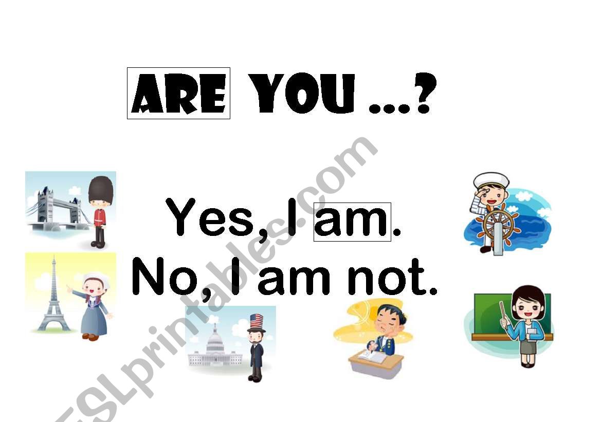 ARE YOU...? worksheet