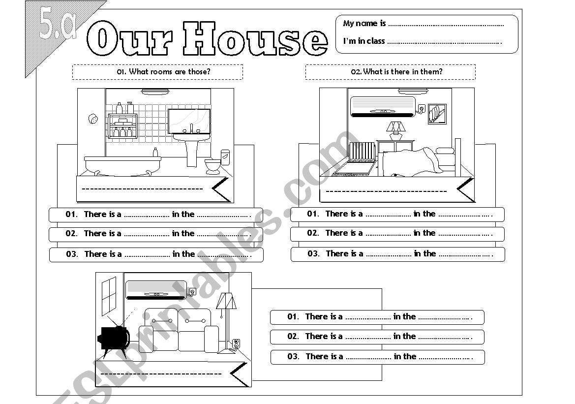 Our House - 05 (+ Answer key) worksheet