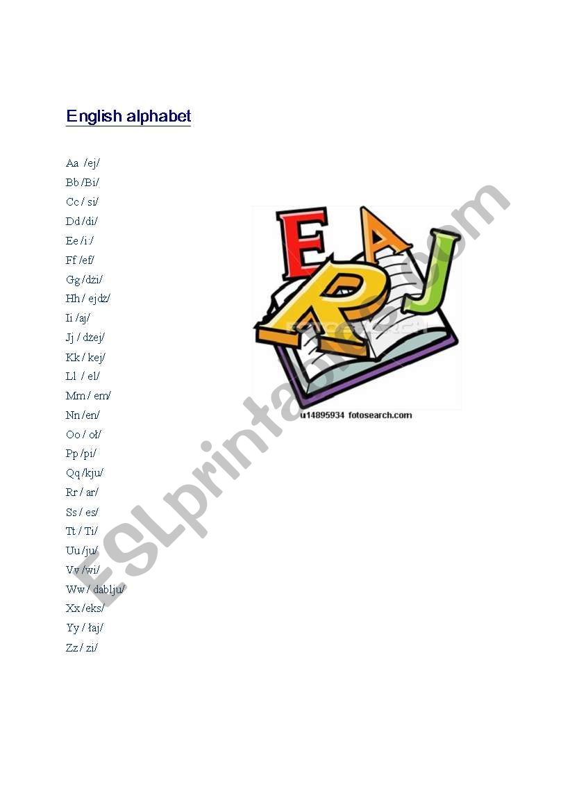 Alphabet worksheet