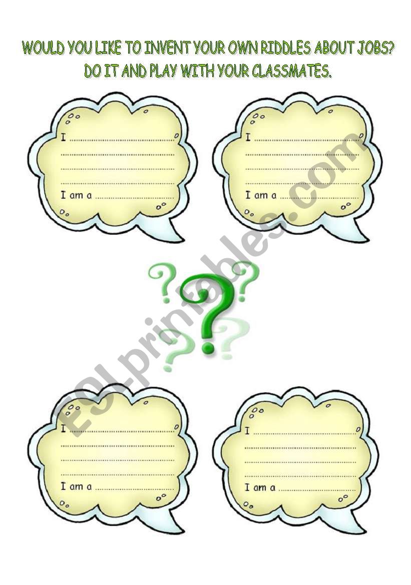 Learning jobs (2) worksheet