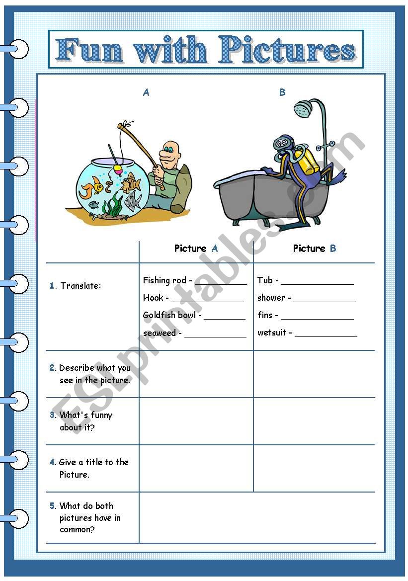 fun with pictures 2 worksheet