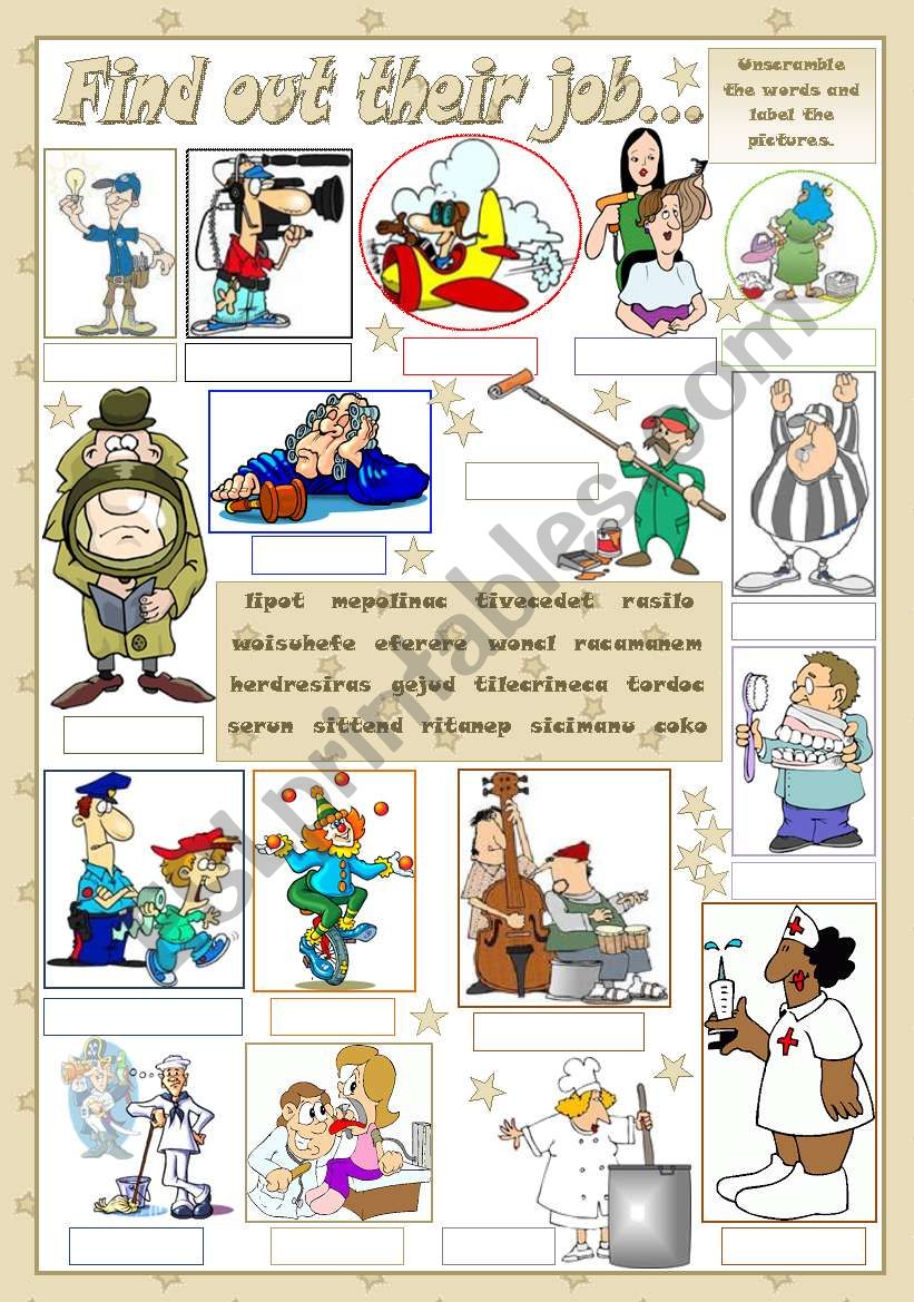 FIND OUT THEIR JOB... worksheet