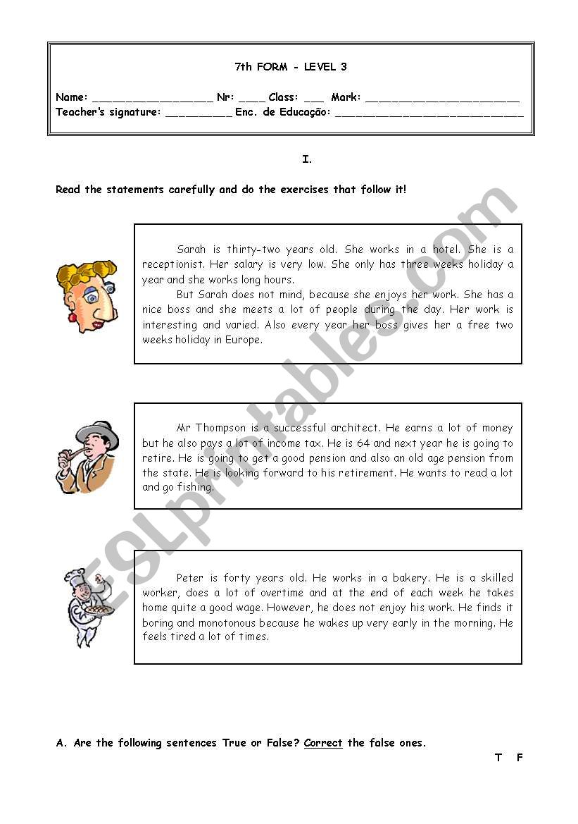 Test worksheet