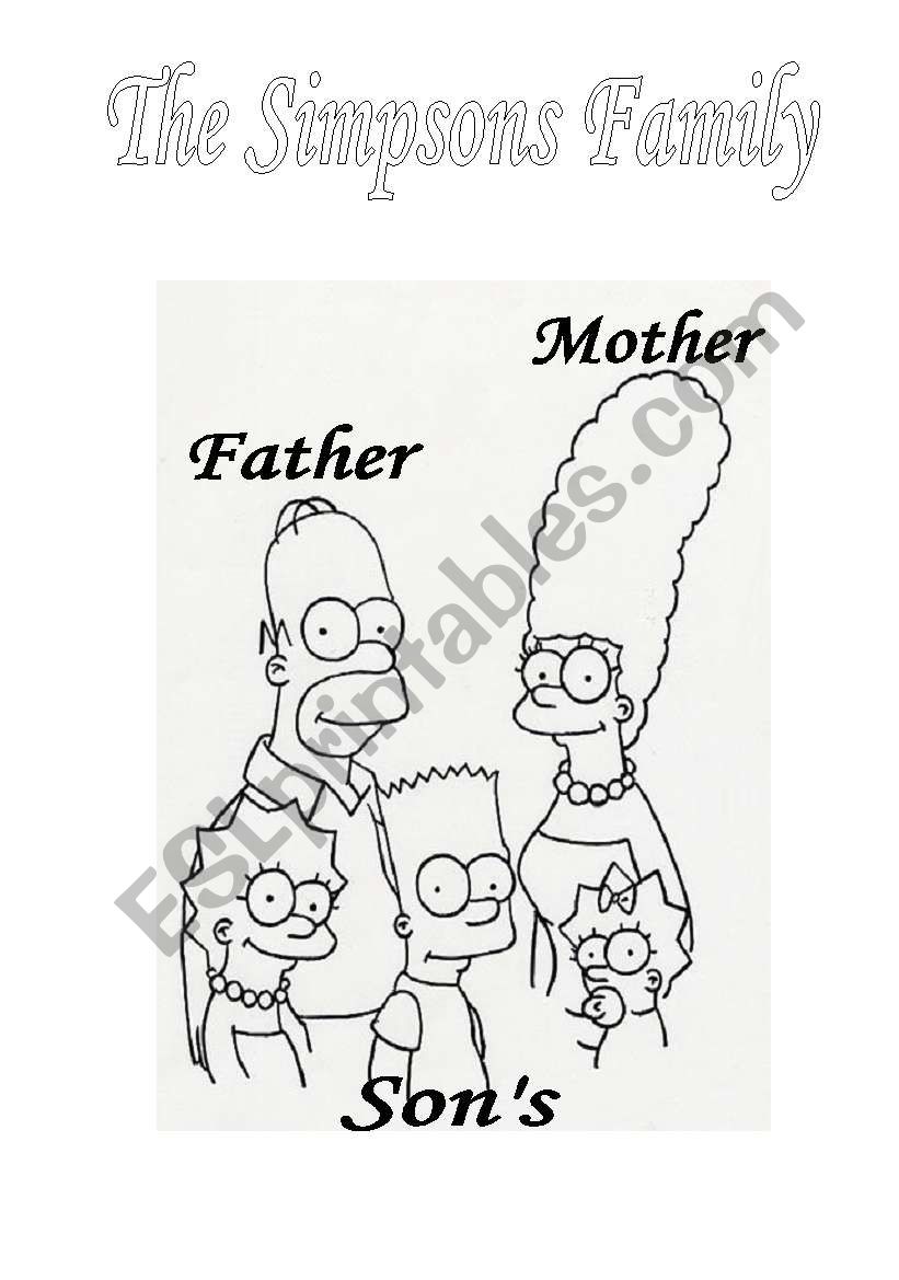 The Simpsons family worksheet