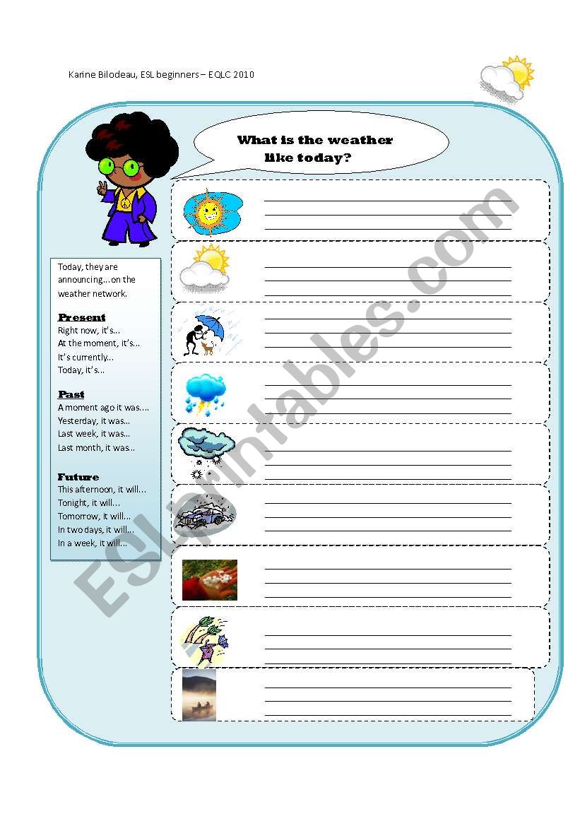 What is the weather like? worksheet