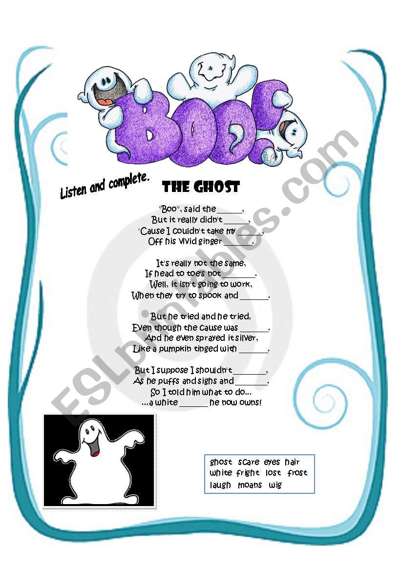 Halloween  Poem + listening activity