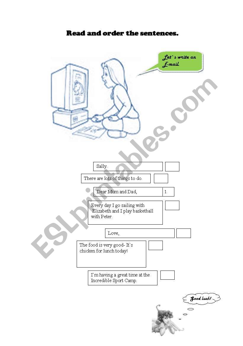 Reading and writing an E-mail.