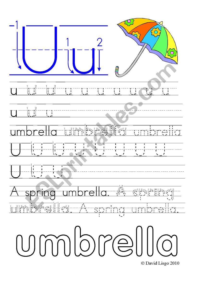 Worksheets and reuploaded Learning Letters Uu and Vv: 8 worksheets