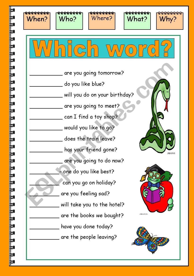 Asking Questions worksheet