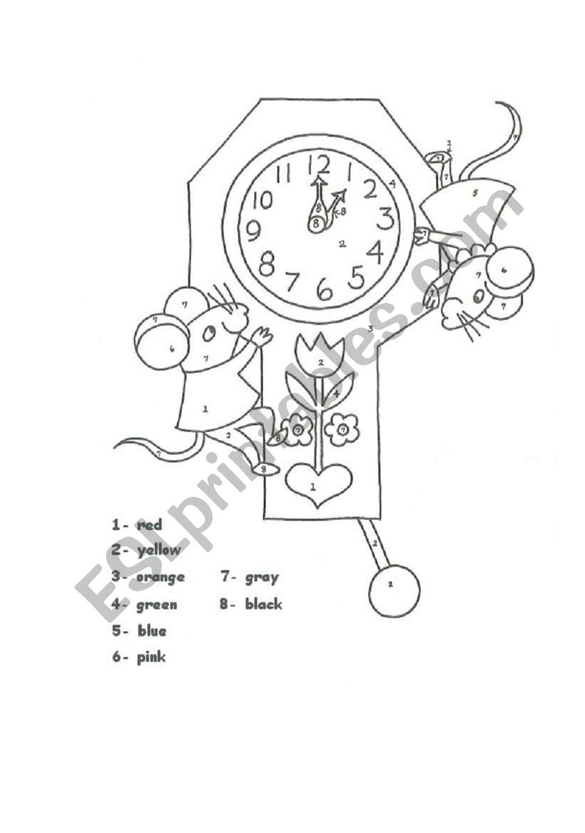 colours worksheet