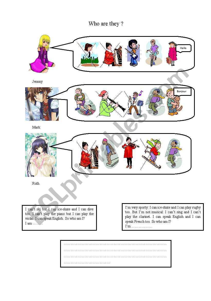 Who are they ?  worksheet