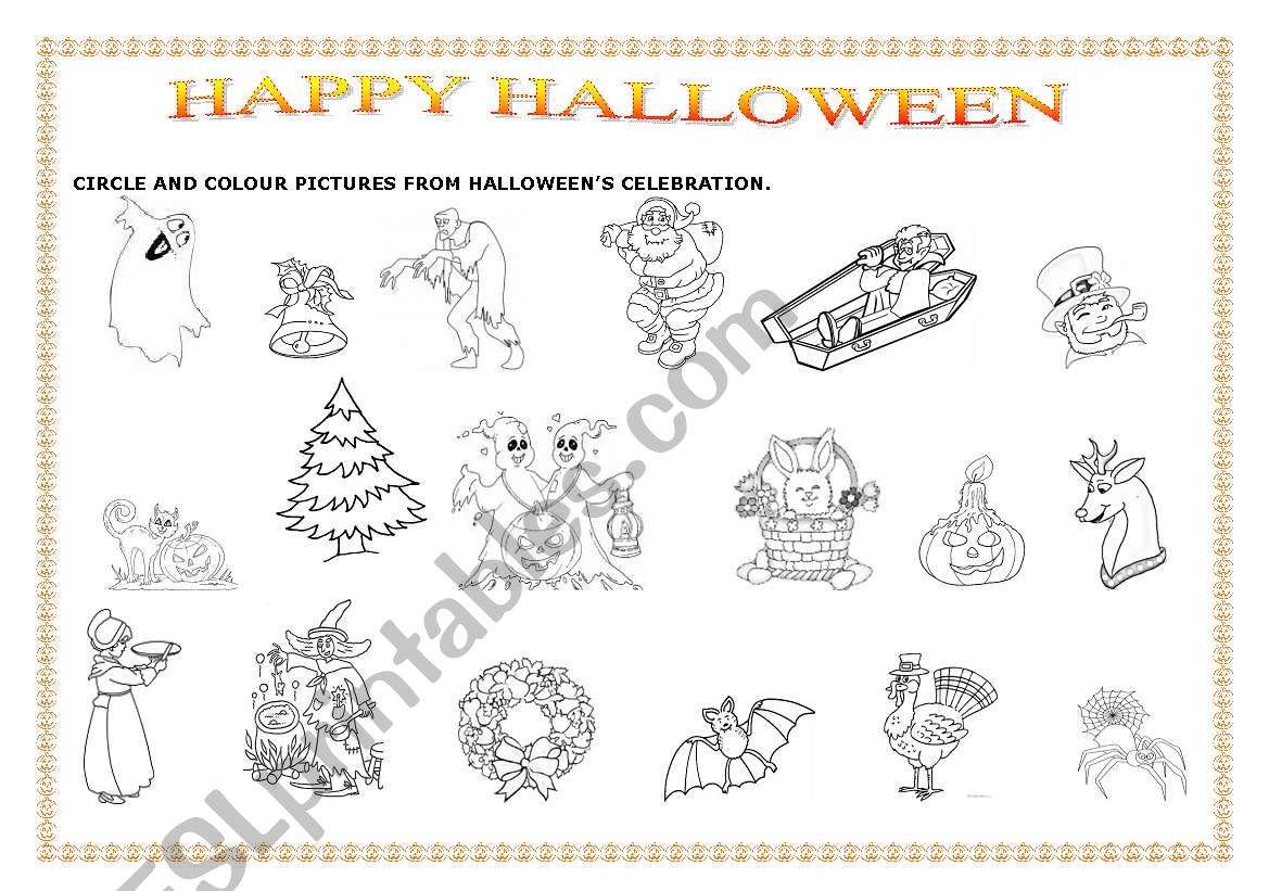 HAPPY HALLOWEEN worksheet