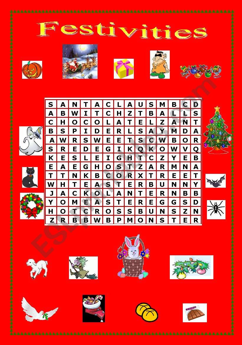 FESTIVITIES worksheet