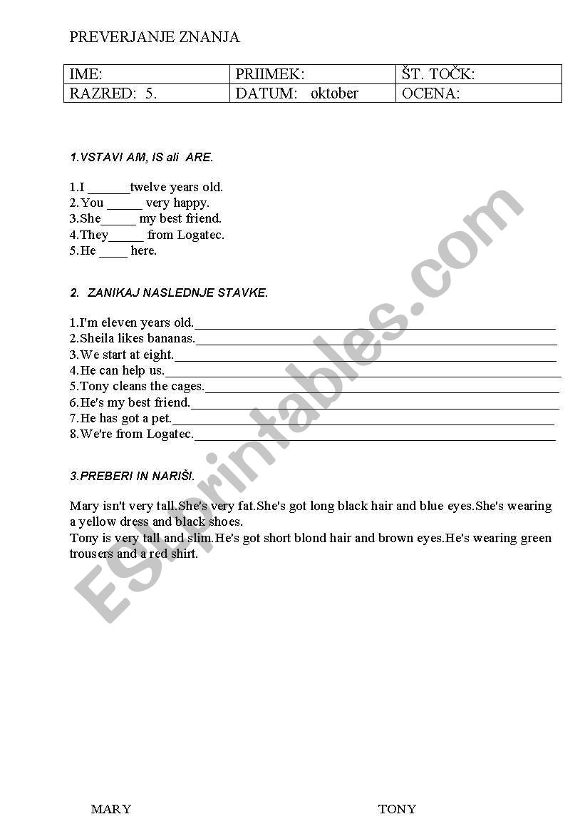 revision worksheet