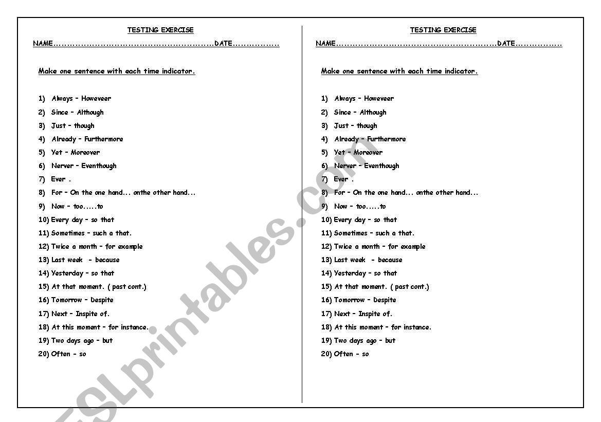 Structures and Time indicators