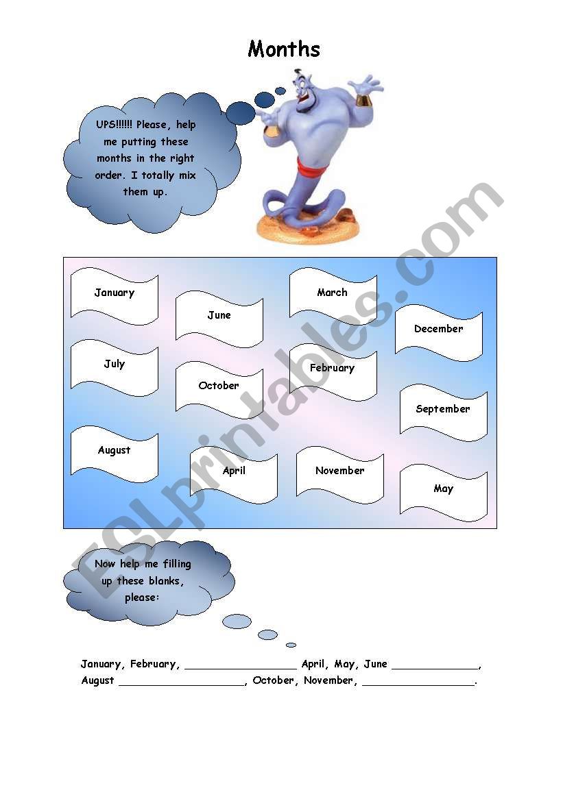 Month worksheet