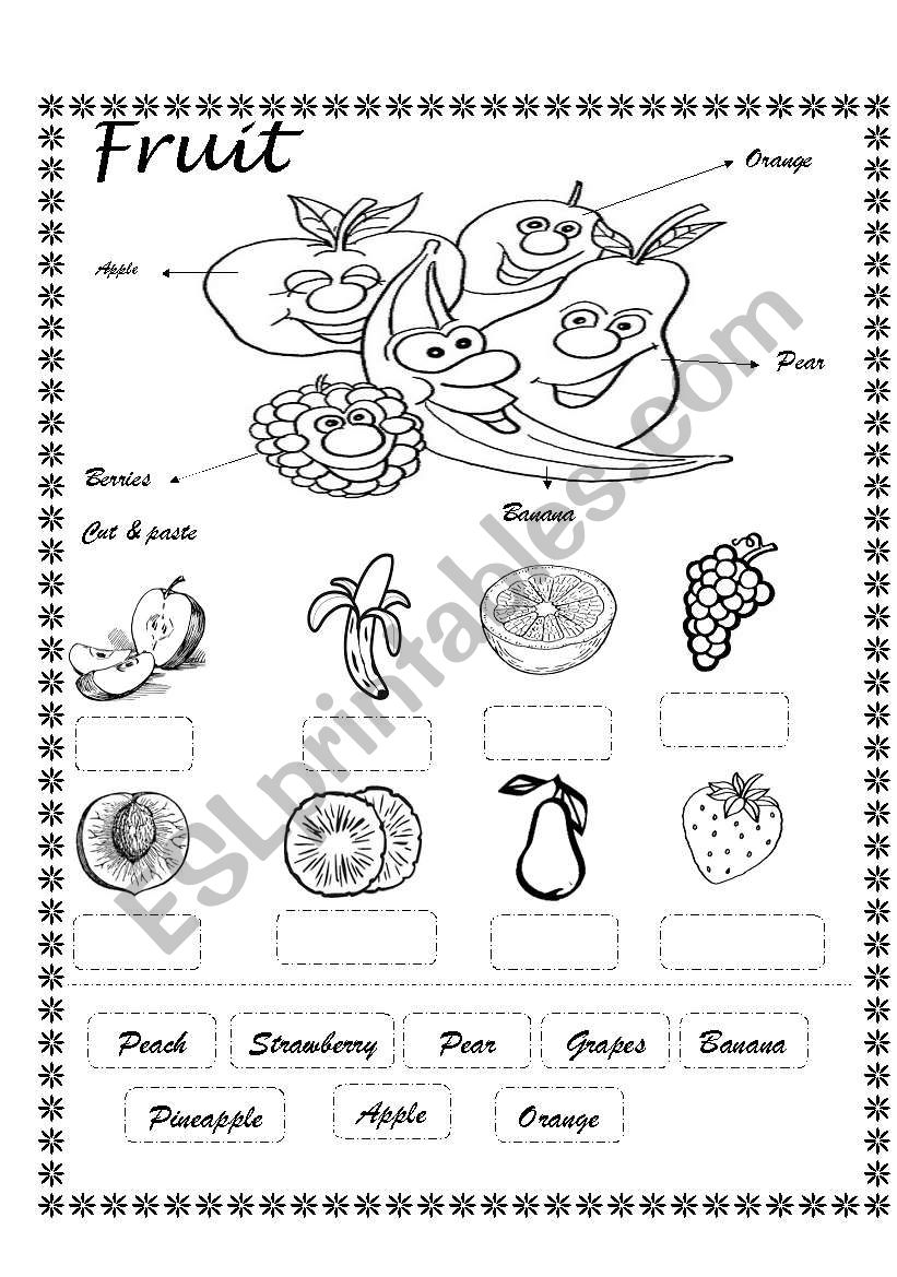 FRUIT worksheet