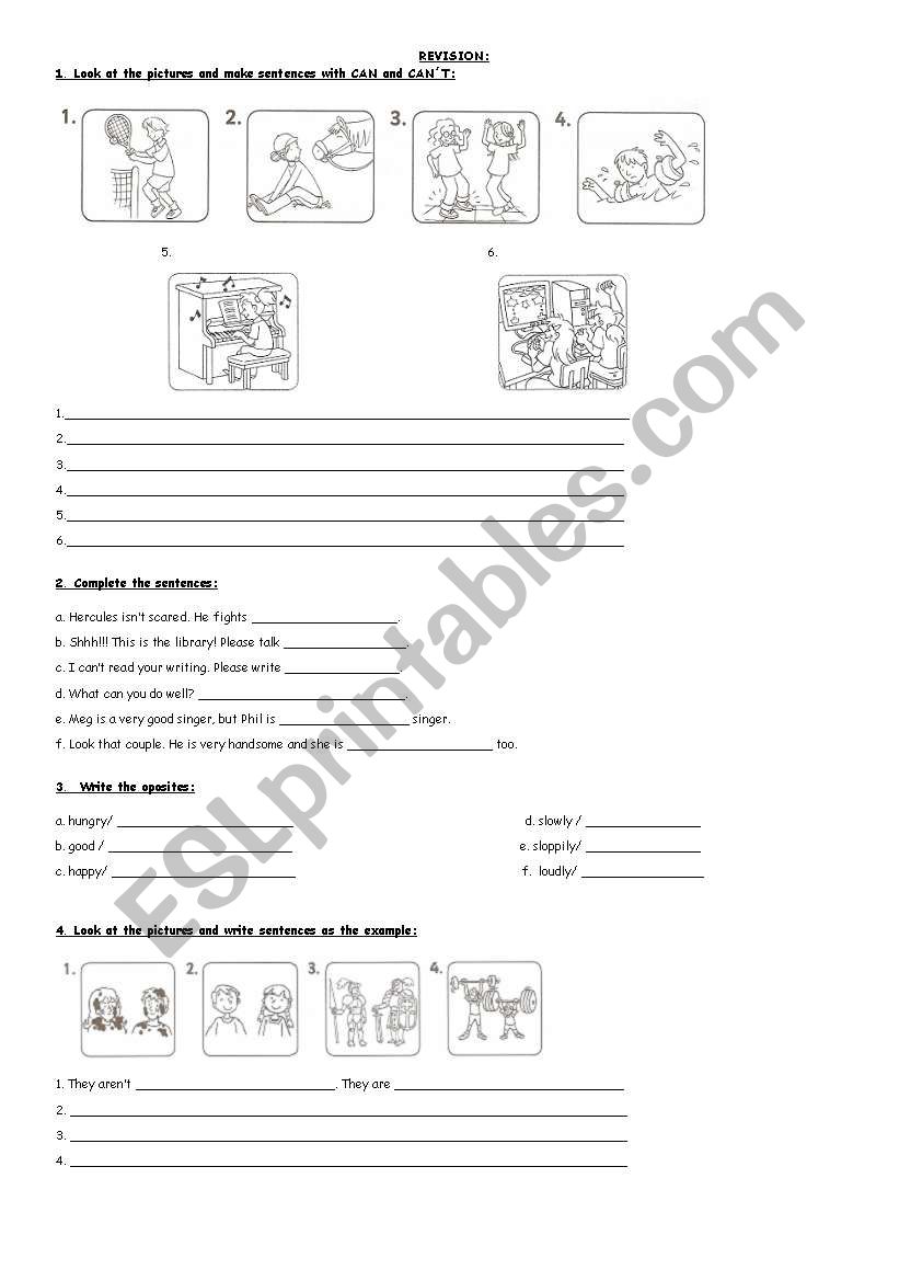 revision worksheet