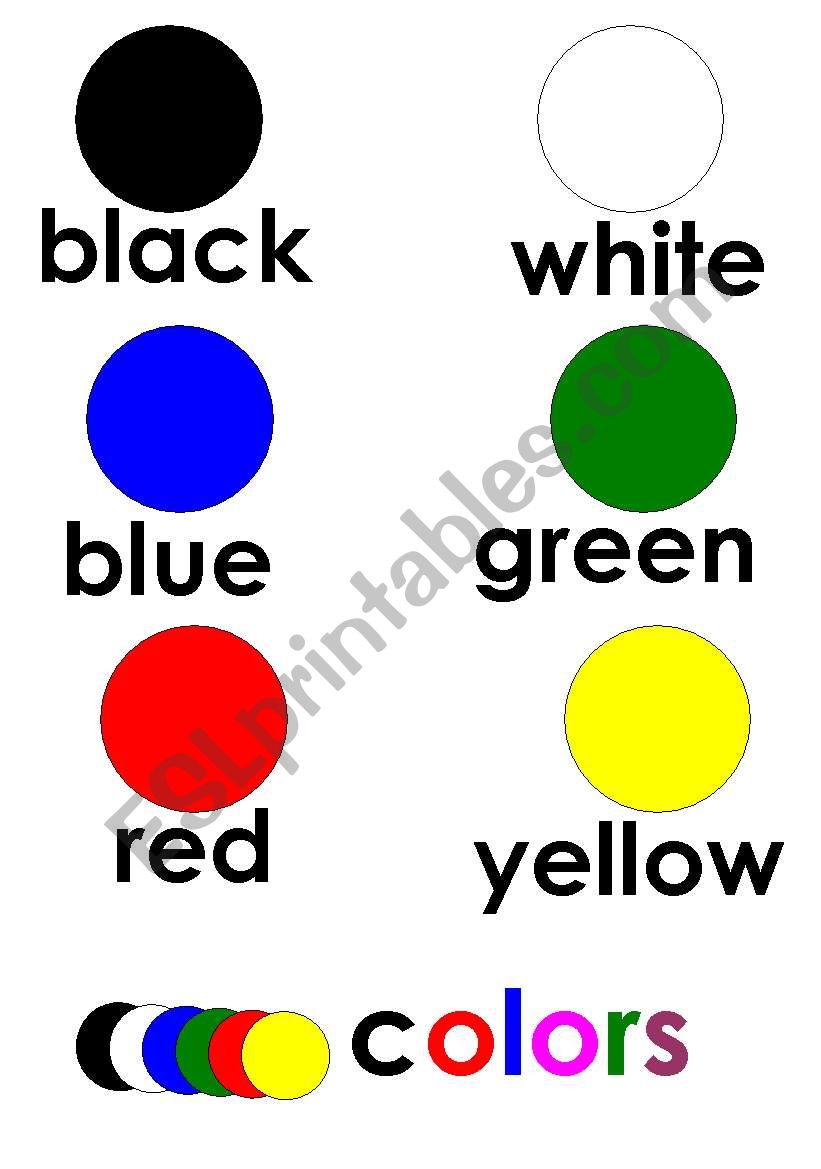 colours worksheet