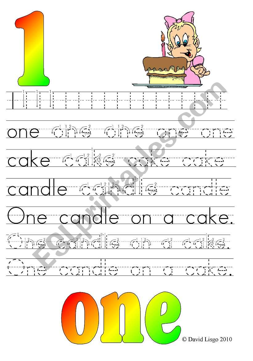 Know Your Numbers 1, 2 and 3: colour and B & W (six worksheets)