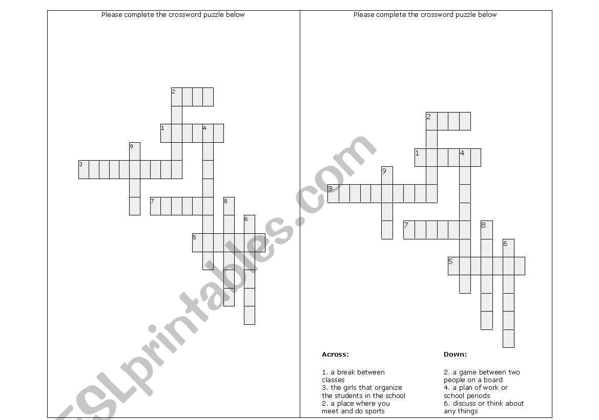 Daily life worksheet