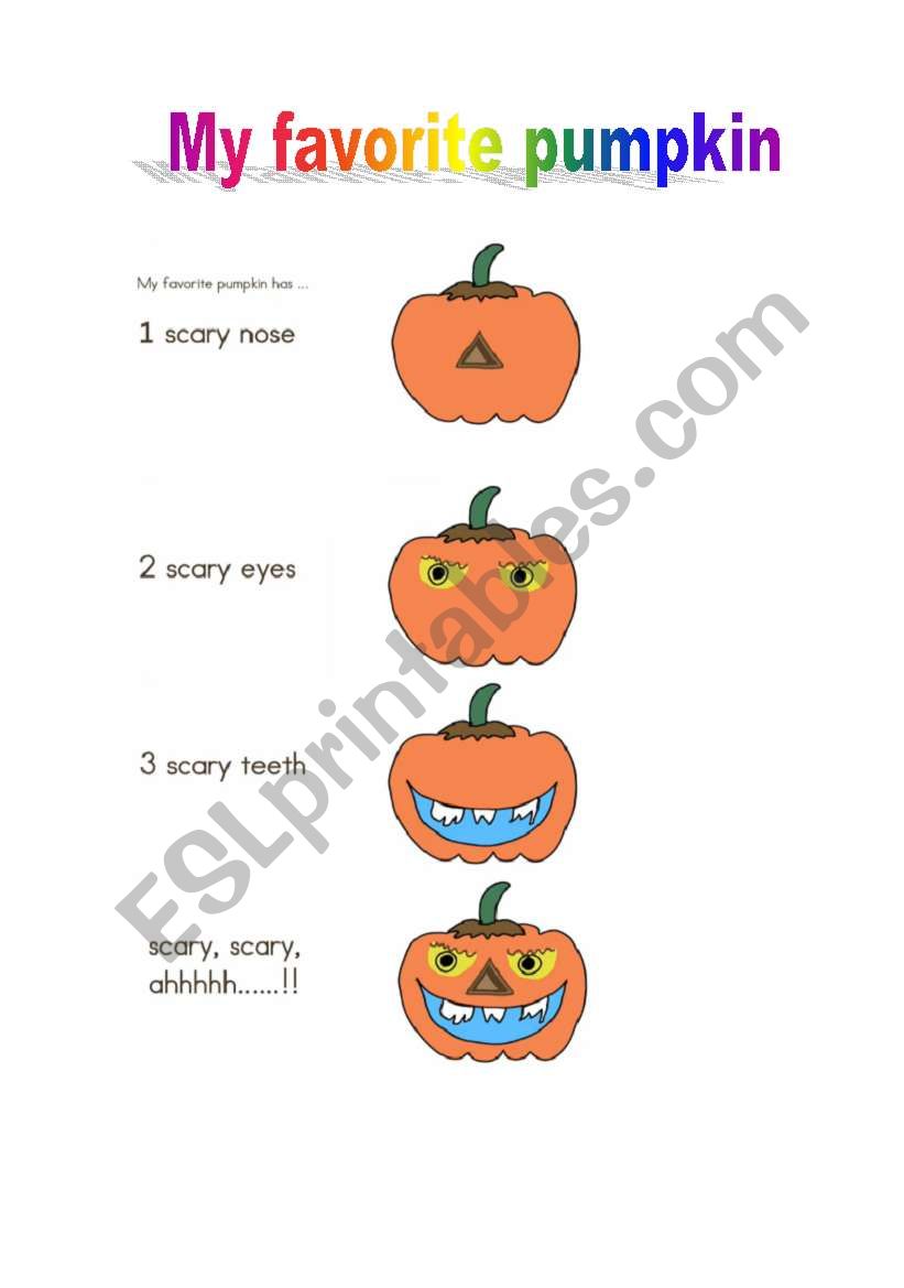 My Favorite pumpking worksheet