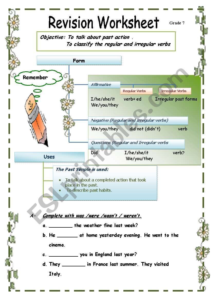 past simple worksheet