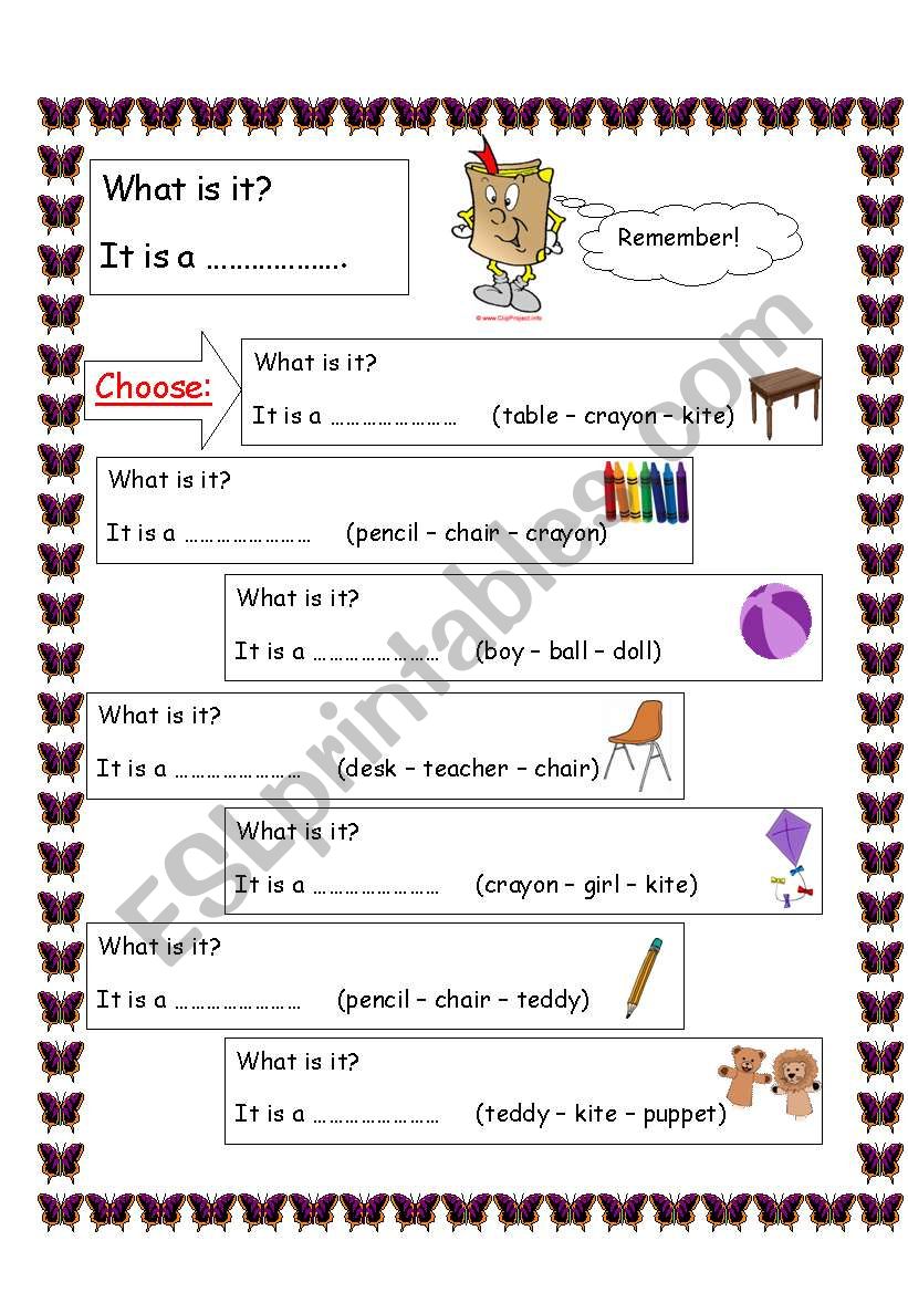 language structure worksheet