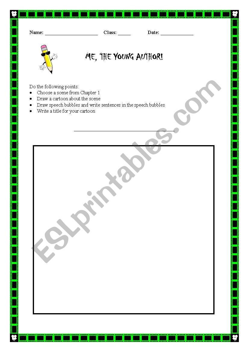Me, The Young Author! worksheet