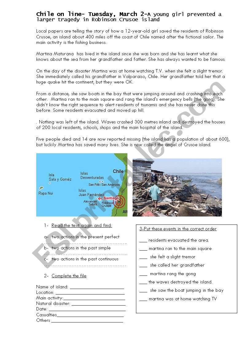 Natural disaster:Tsunami report