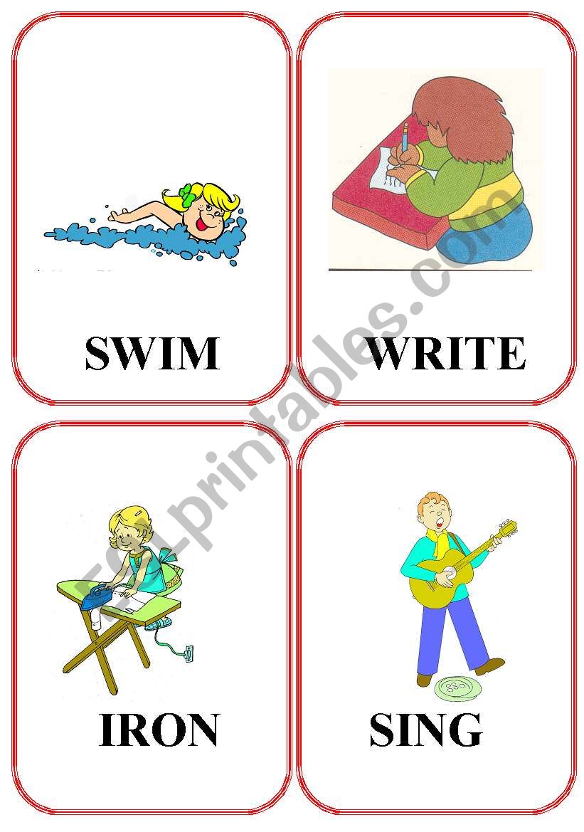set of action flashcards (2/2)