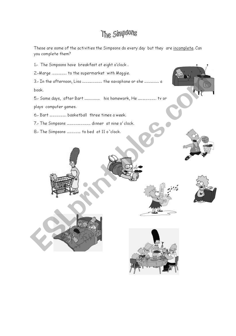 present simple worksheet