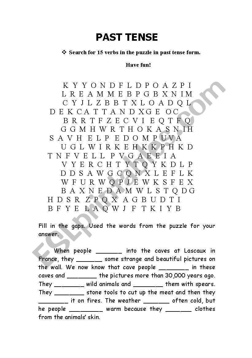 Past Tense  worksheet