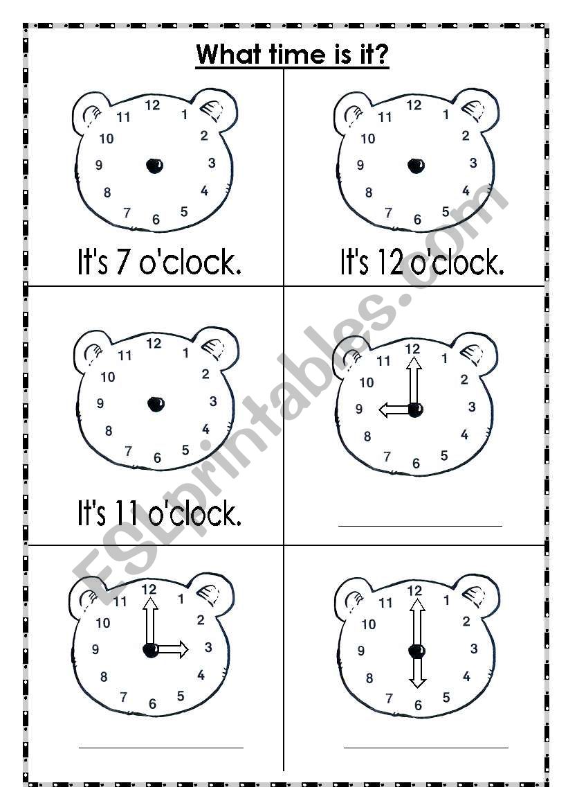 What time is it ? worksheet