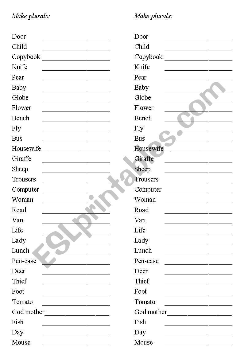 make-plurals-esl-worksheet-by-dr-jane